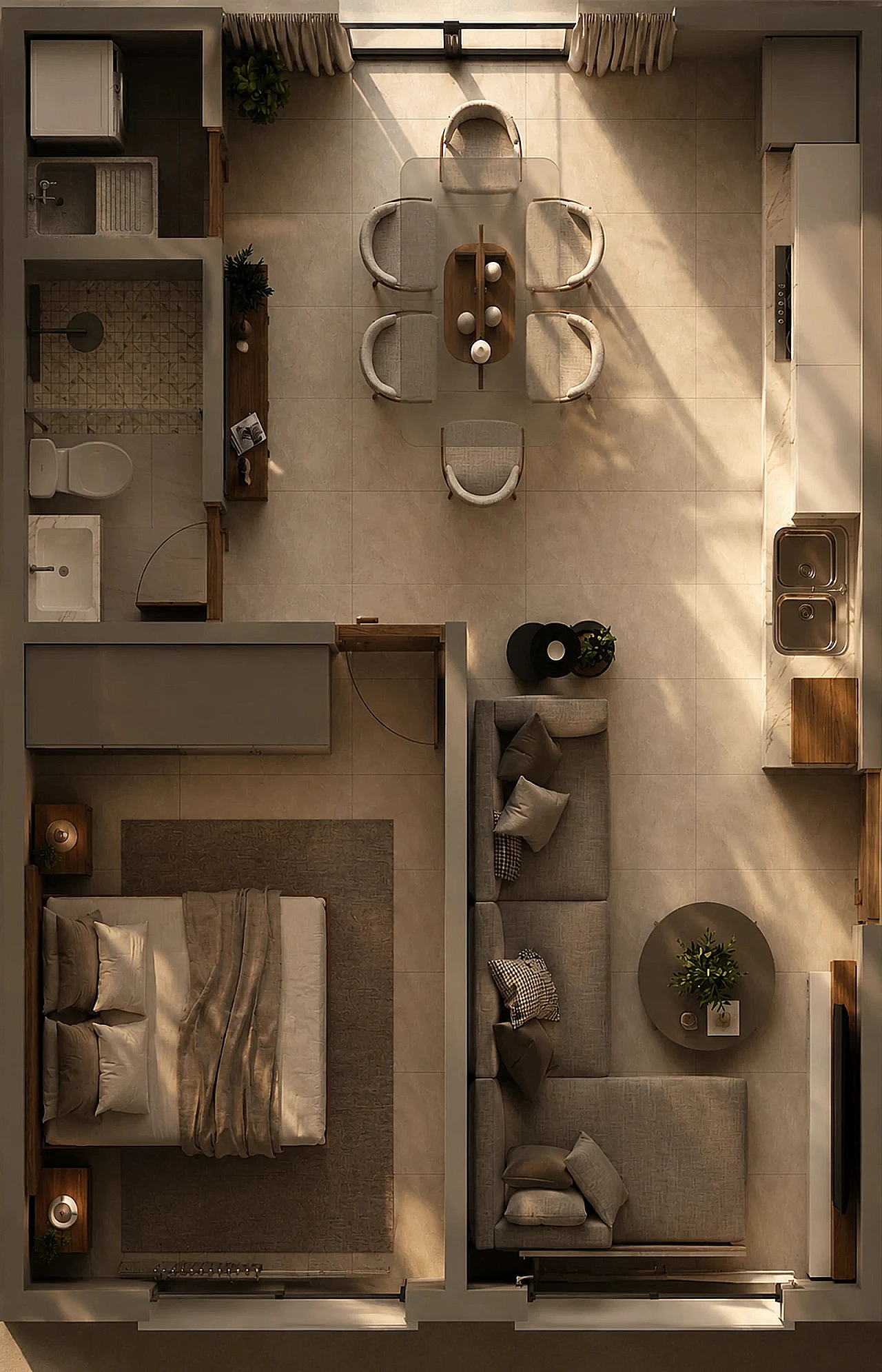 Modelo 46 m² — Torres Tadeo
